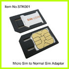 Niestandardowe plastikowe czarne Micro SIM Adapter Normalny dla iPhone 4