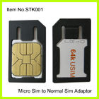 Wysokiej jakości tworzywa sztucznego Czarny Micro SIM Adapter Normalny dla iPhone 4