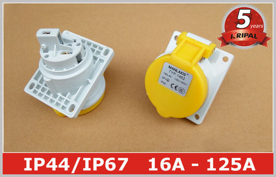 Kątowy panel switch przemysłowy Gniazdo zasilania 110V 16A IP44 3 pin dla morskich
