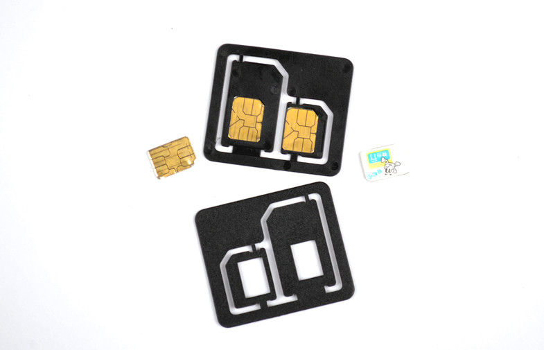 Nano plastikowe 2 in 1 Combo Micro SIM Adapter for iPhone 5 1.2 x 0.9cm